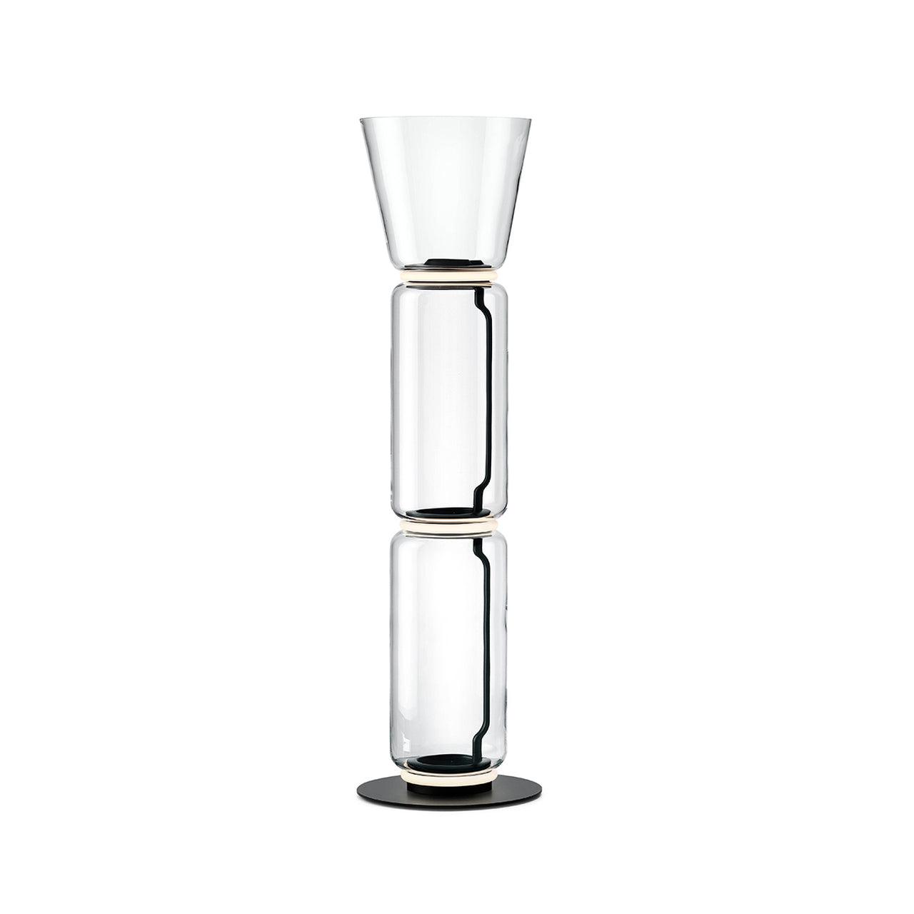 Lampe de Sol Élégante en Verre avec Éclairage Doux