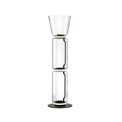 Lampe de Sol Élégante en Verre avec Éclairage Doux