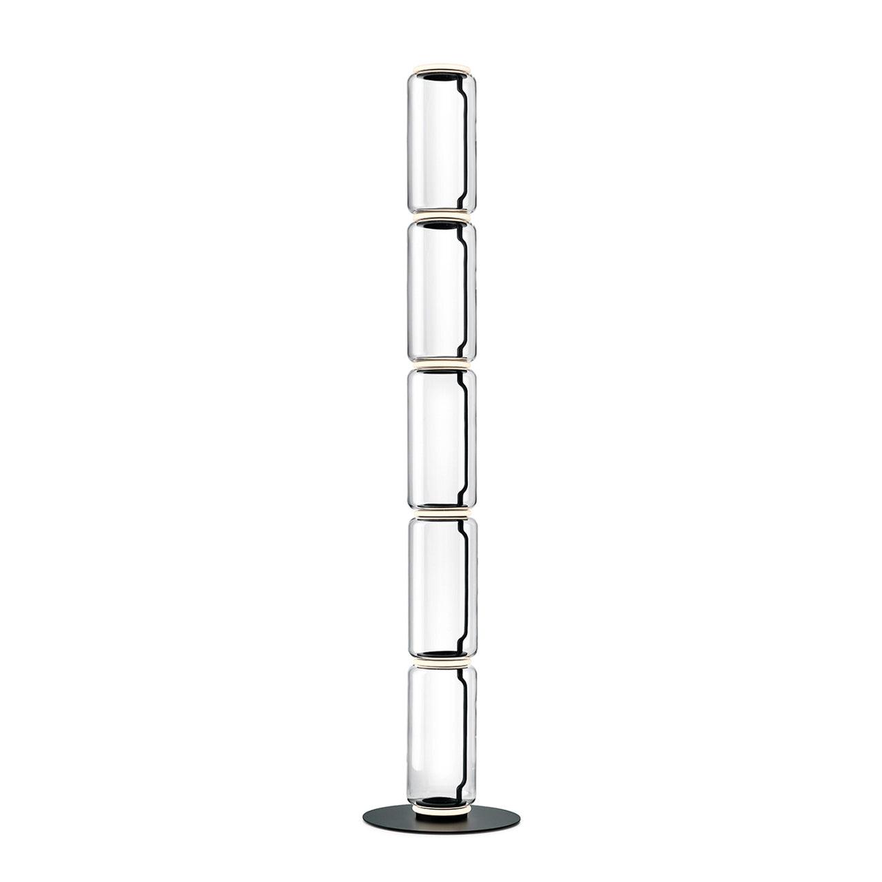 Lampe de Sol Élégante en Verre avec Éclairage Doux