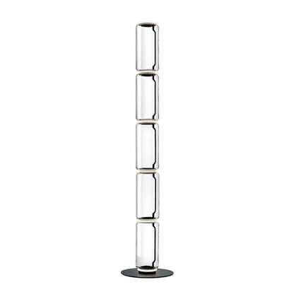 Lampe de Sol Élégante en Verre avec Éclairage Doux