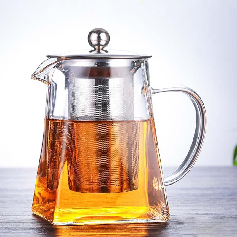 Théière en verre avec filtre intégré pour infusion 6
