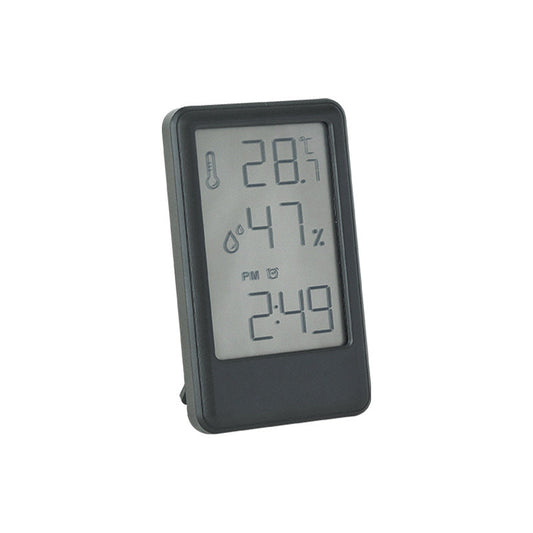 Thermo-hygromètre numérique Compact avec Horloge Mesure Température - Foivo