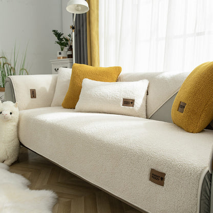 Housse de canapé polaire imperméable antidérapante lavable
