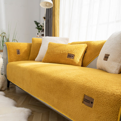 Housse de canapé polaire imperméable antidérapante lavable