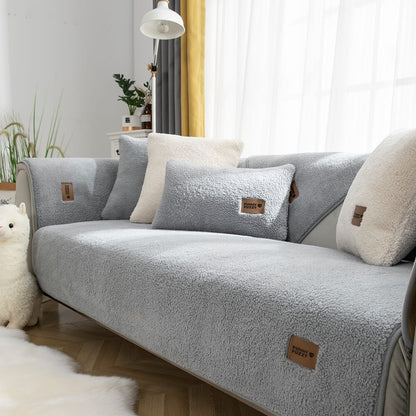 Housse de canapé polaire imperméable antidérapante lavable