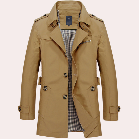 Manteau Trench Classique Homme - Veste Hiver Élégante - Foivo