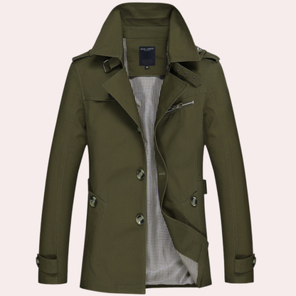 Manteau Trench Classique Homme - Veste Hiver Élégante