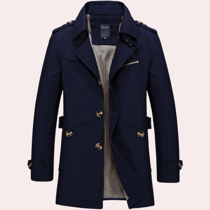 Manteau Trench Classique Homme - Veste Hiver Élégante