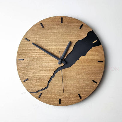 Horloge Murale Bois Chic - Décoration Élégante pour Intérieurs Rustiques
