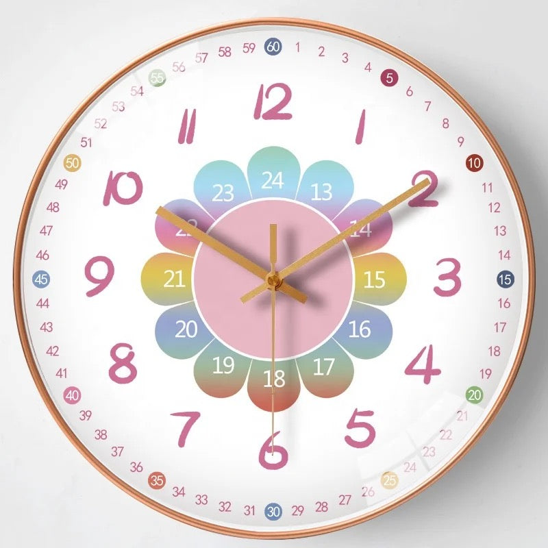 Horloge Murale Enfant 20cm - Réveil Doux pour Petits