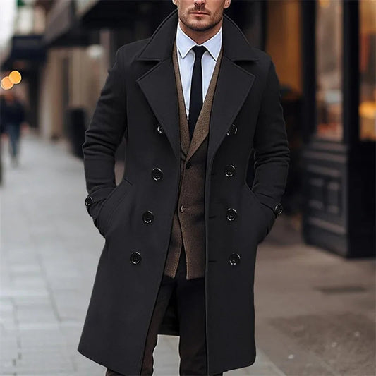 Manteau Long Homme Élégant pour Hiver - Foivo