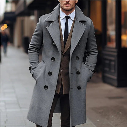 Manteau Long Homme Élégant pour Hiver