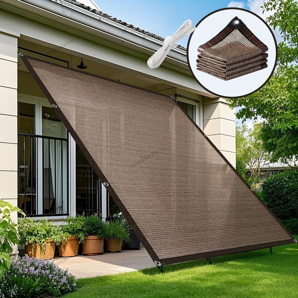 Tissu d'ombrage pour jardin avec œillets pour pergola et patio 0