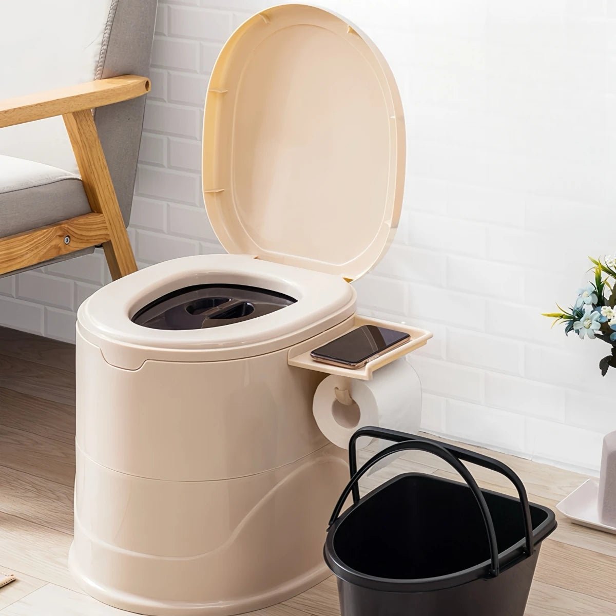 Toilettes Mobiles d'Urgence avec Porte-Papier 1
