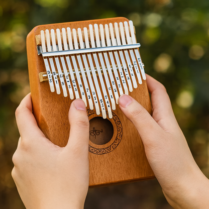 Kalimba En Bois Massif 17 Touches Résonance Naturelle