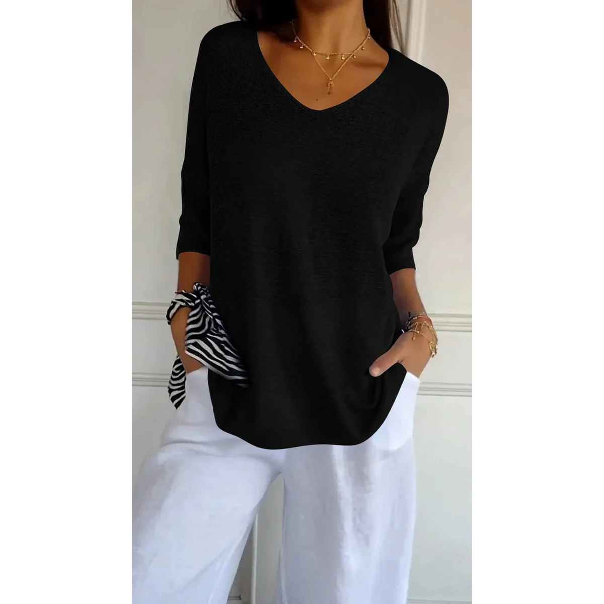 Top Femme Décolleté V Polyvalent 7