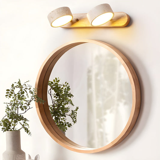 Lampe Murale Bois et Pierre - Éclairage LED Chaleureux - Foivo