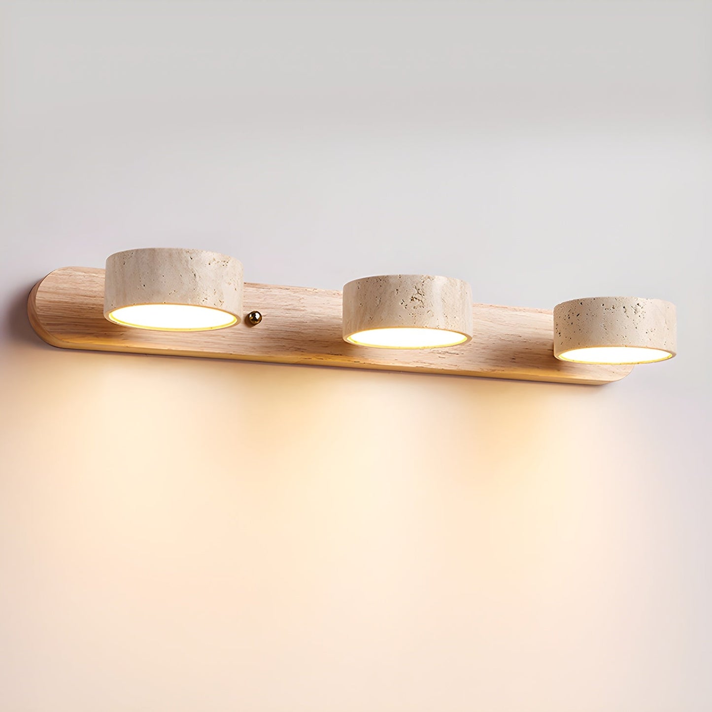 Lampe Murale Bois et Pierre - Éclairage LED Chaleureux