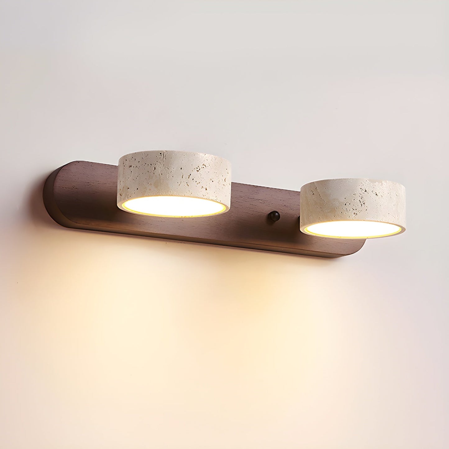 Lampe Murale Bois et Pierre - Éclairage LED Chaleureux