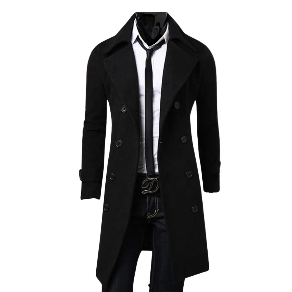 Trench-coat Homme Double Boutonnage Coupe Classique - Foivo