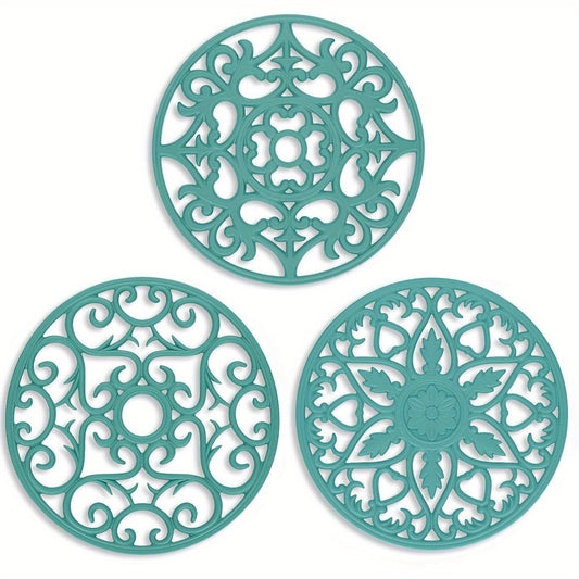 Trivets Anti-Chaleur en Caoutchouc Flexible pour Cuisson Sécuritaire - Foivo