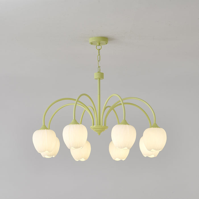 Lustre Floral Délicat Vert Pastel