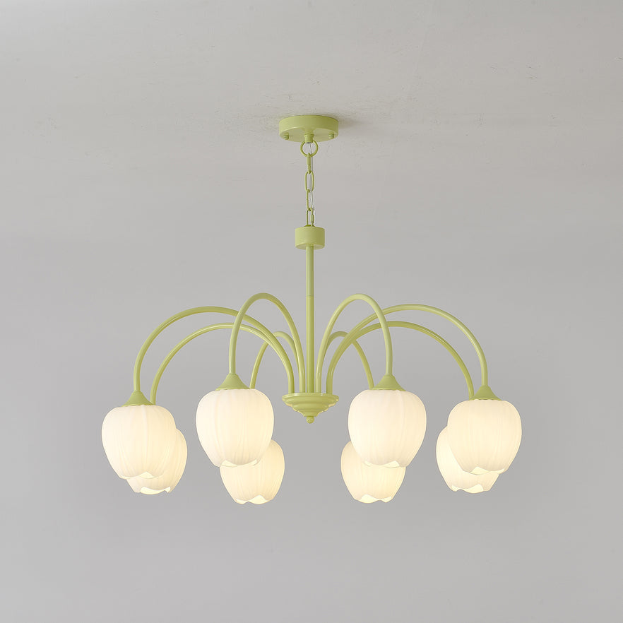 Lustre Floral Délicat Vert Pastel