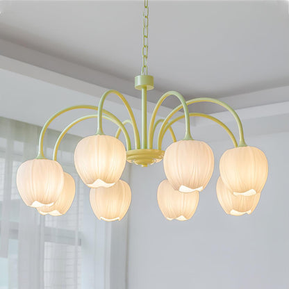 Lustre Floral Délicat Vert Pastel - Foivo