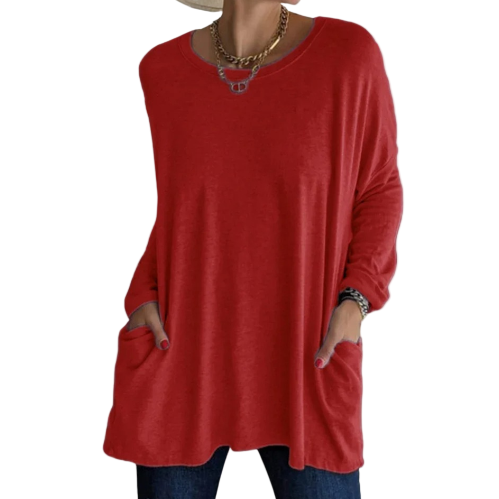 Tunique Femme Manches Longues Confortable Coupe Ample - Foivo