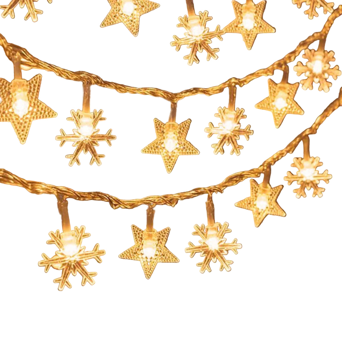 Lumière Étoile – Guirlande LED Chaude pour Décoration de Noël