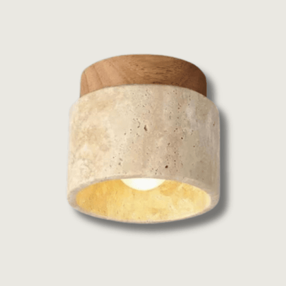 Lampe de Plafond en Pierre - Éclairage Élégant pour Escalier - Foivo