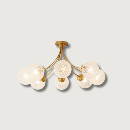 Luminaire Plafond Rétro en Verre | Déco Élégante et Chaleureuse - Foivo