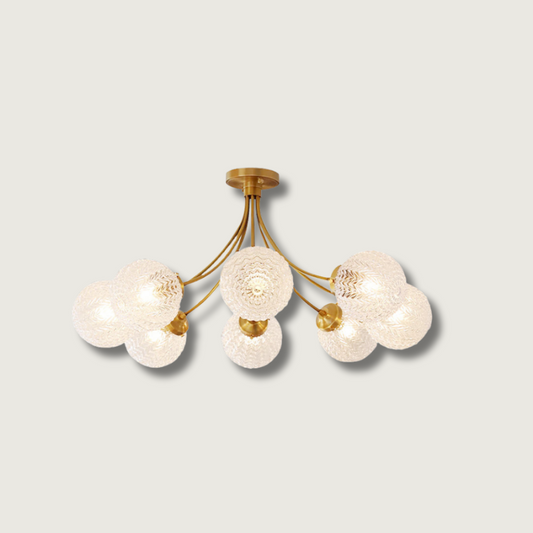 Luminaire Plafond Rétro en Verre | Déco Élégante et Chaleureuse - Foivo