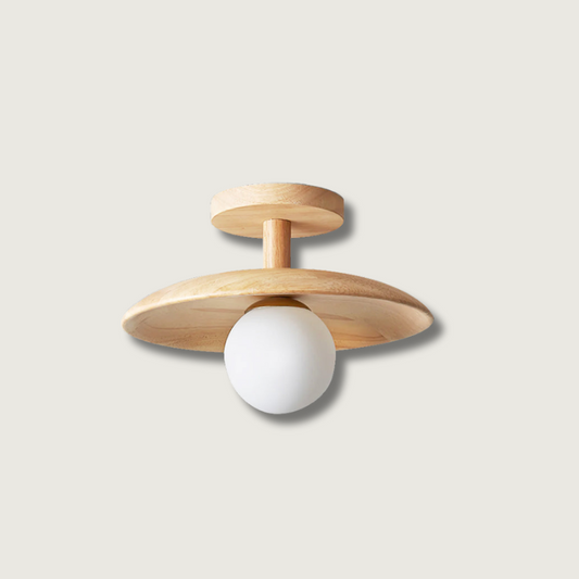Lampe Plafond Bois Massif Chaude et Intime - Foivo