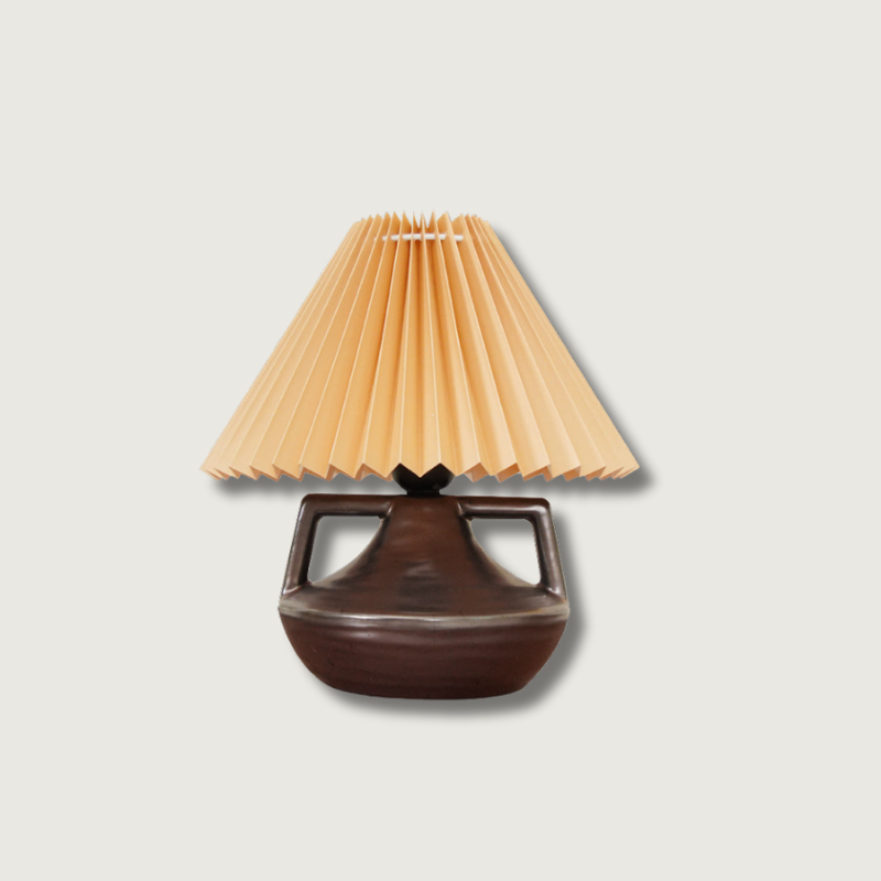 Lampe de Bureau Chic avec Abat-jour Brodé - Foivo