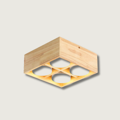 Lampe Plafond Bois Chauffe Moderne Énergie Économique - Foivo