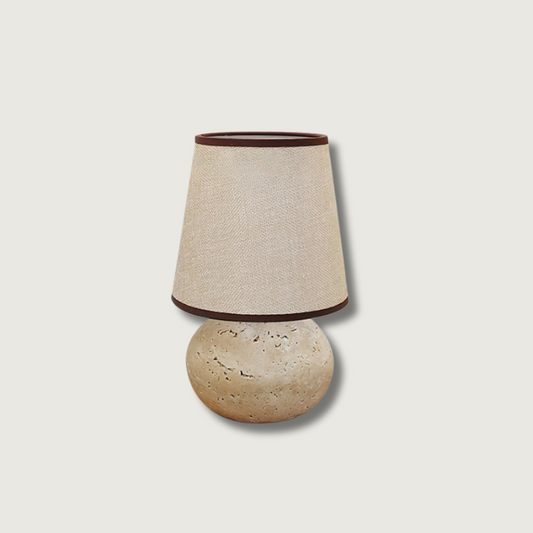 Lampe de Table Travertin Beige Élégant - Foivo