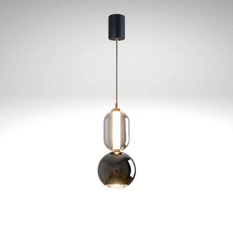 Lampe Suspendue Design Élégant en Verre et Métal