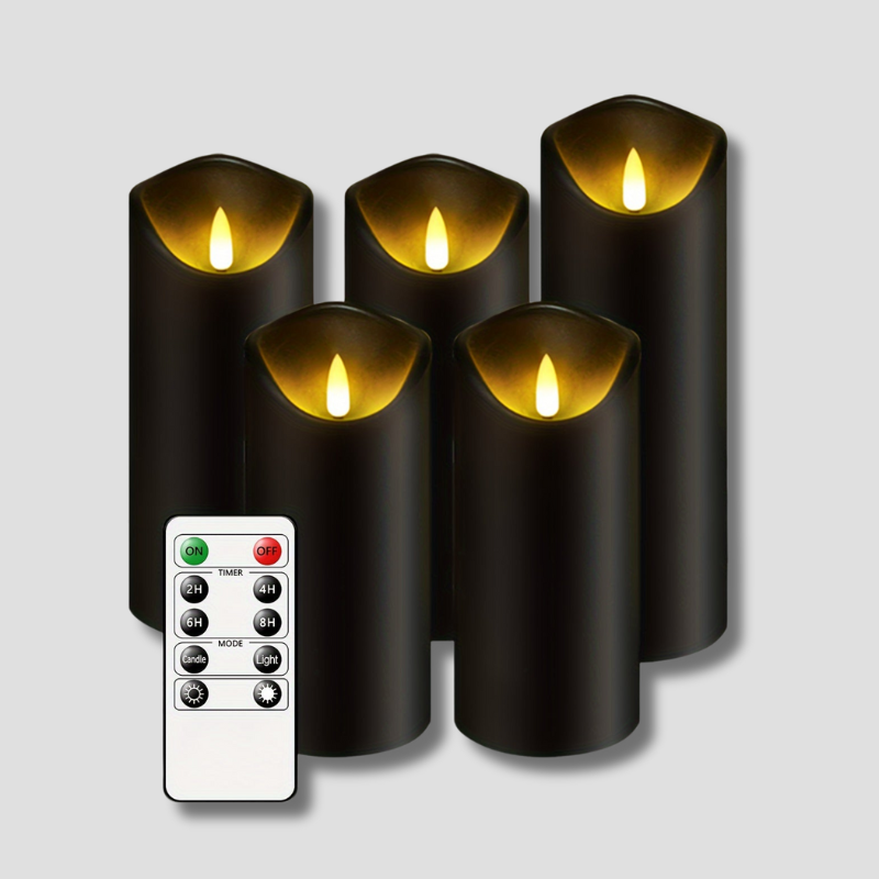 Bougies LED Décoratives Télécommandées - Ensemble 5 Pièces Design Élégant - Foivo