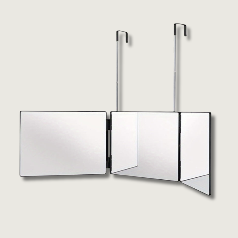 Miroir Triple Face 360° pour Coiffure Parfaite - Foivo