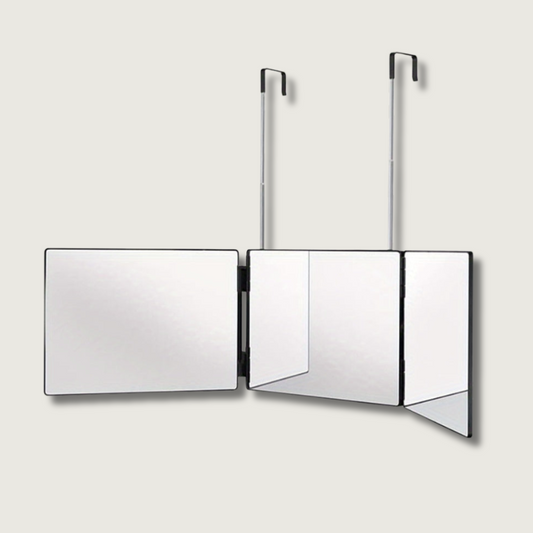 Miroir Triple Face 360° pour Coiffure Parfaite - Foivo