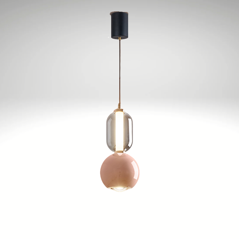 Lampe Suspendue Design Élégant en Verre et Métal