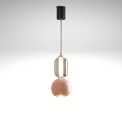 Lampe Suspendue Design Élégant en Verre et Métal