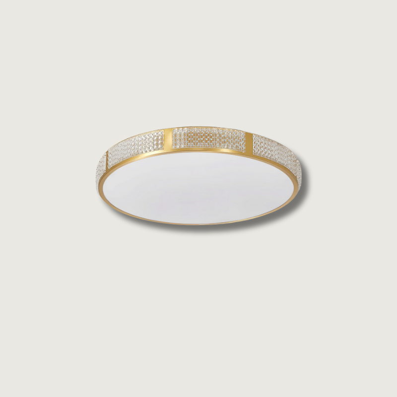 Lustre Design Laiton et Verre | Éclairage Chambre Chic et Éco - Foivo