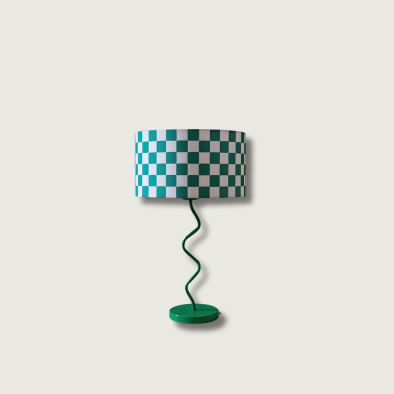 Lampe de Bureau en Carreaux Vert Élégant - Foivo