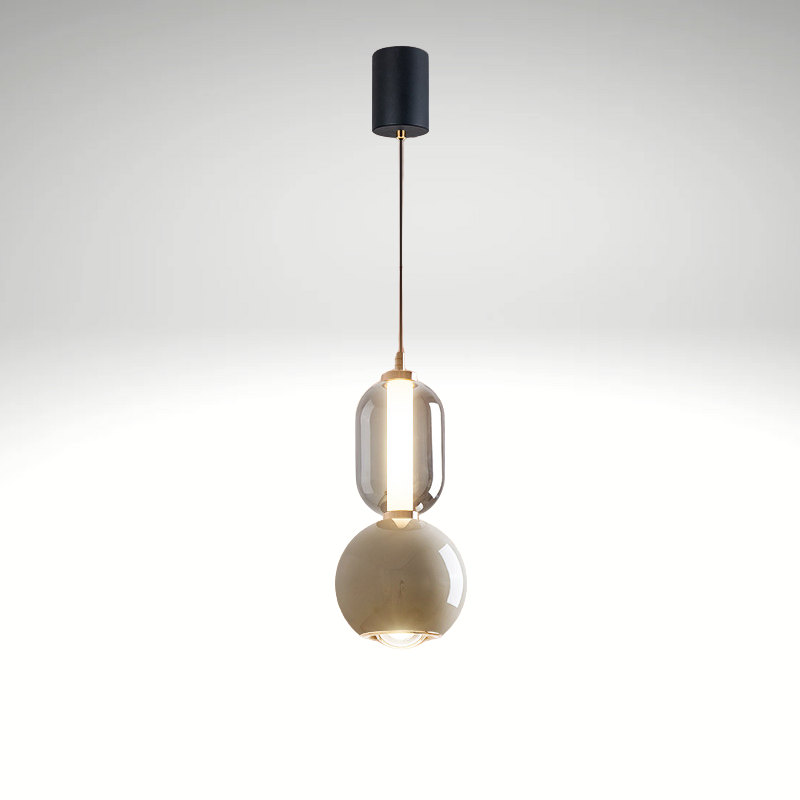 Lampe Suspendue Design Élégant en Verre et Métal
