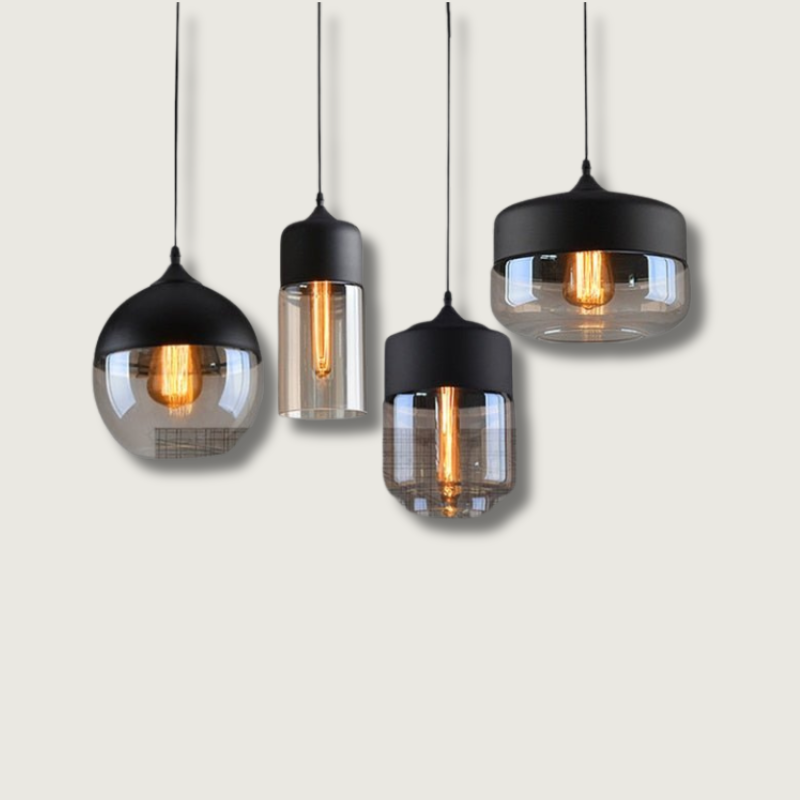 Lampe Industrielle Élégante en Métal et Verre - Foivo