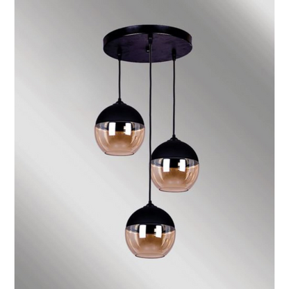 Lampe Industrielle Élégante en Métal et Verre