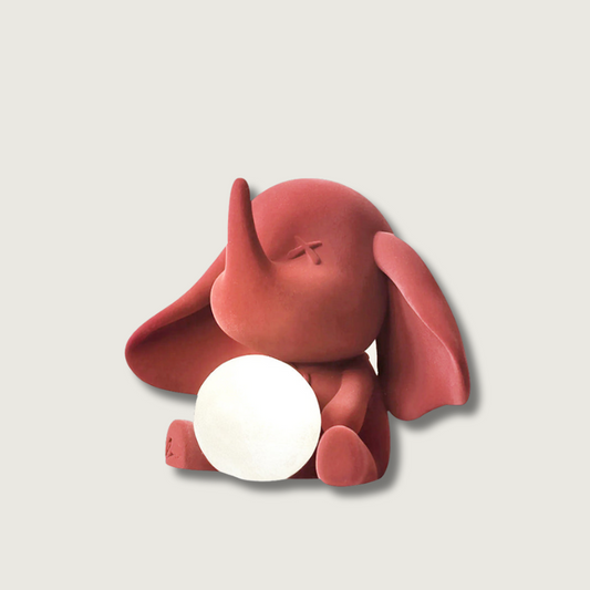 Lampe Éléphant Décorative en Résine Blanche - Foivo