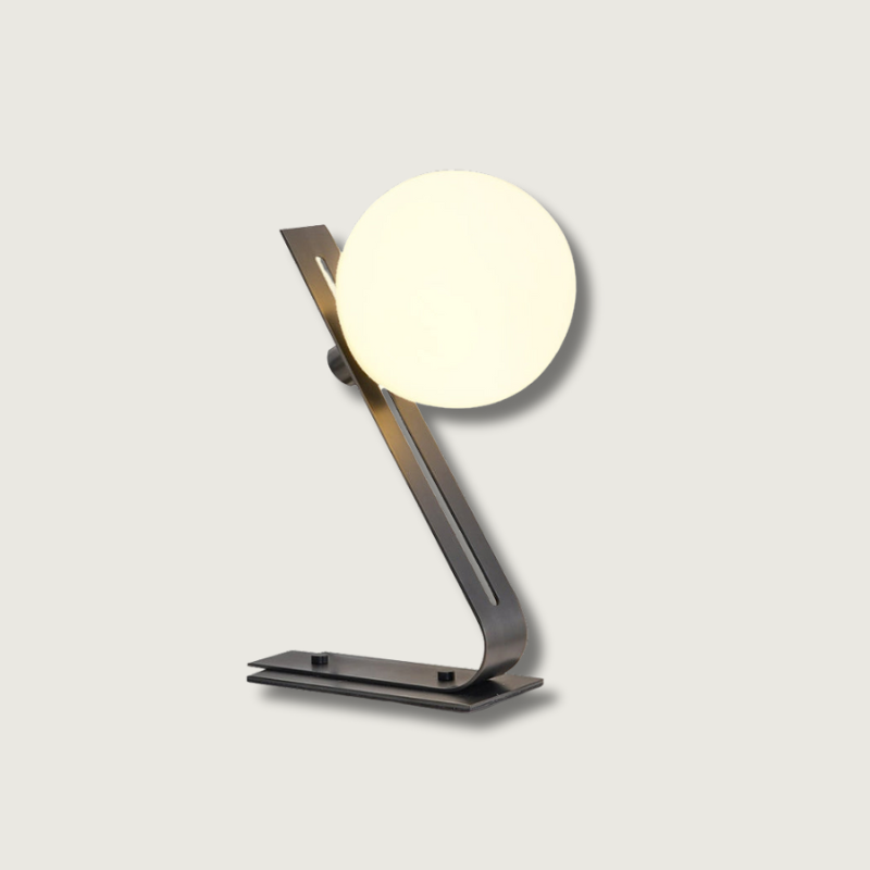 Lampe de Bureau Élégante en Métal et Verre - Foivo